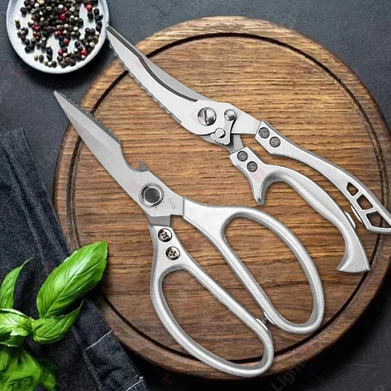 Powerful Kitchen Scissors Set Chichen Bone Duck Fish Scissors Stainless Steel Professional Knife Scissors for BBQ Cooking