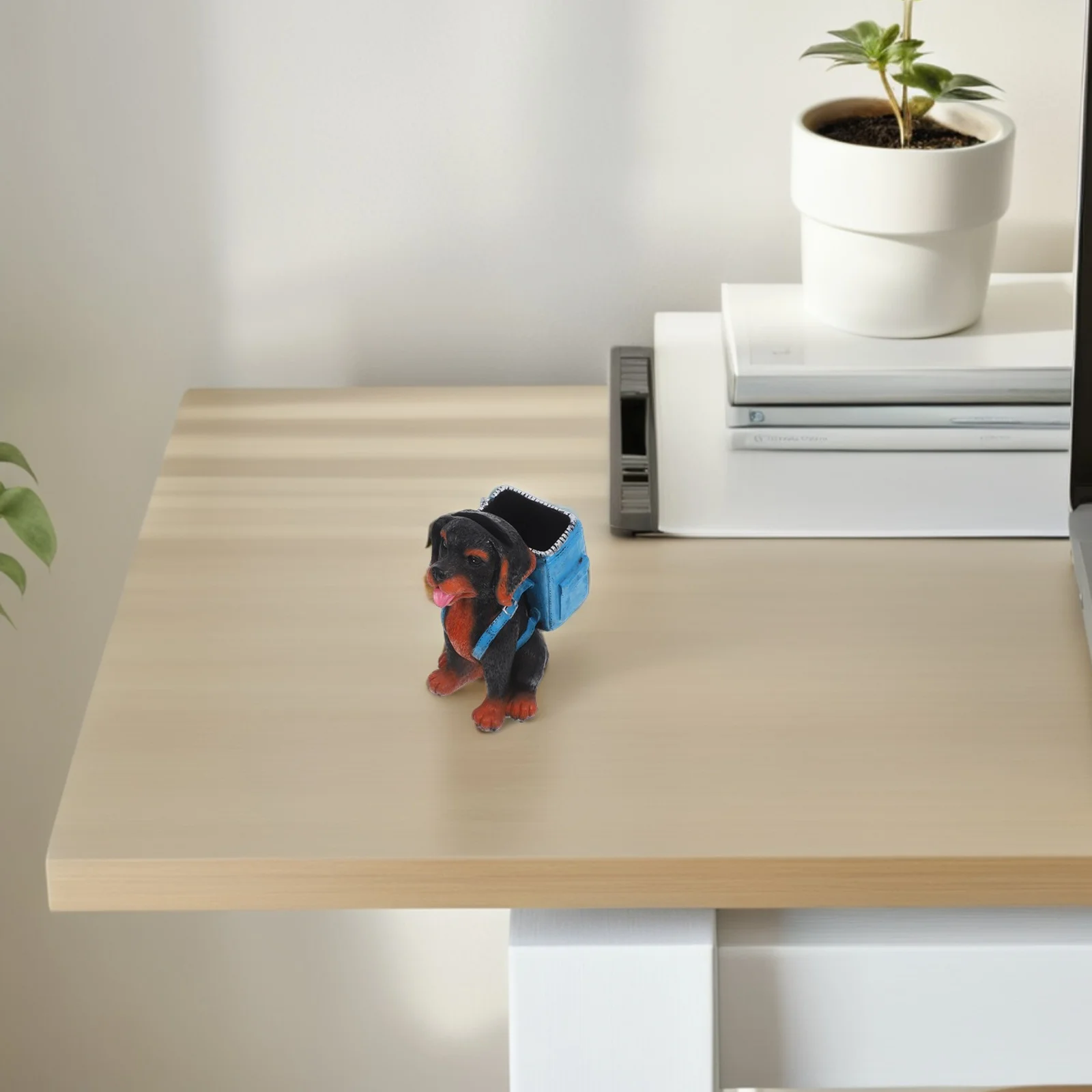 

Cute Dog Eyeglass Holder Pen Stand Resin 2-in-1 Eyewear Organizer Glasses Display Rack Desktop Organizer Home Office