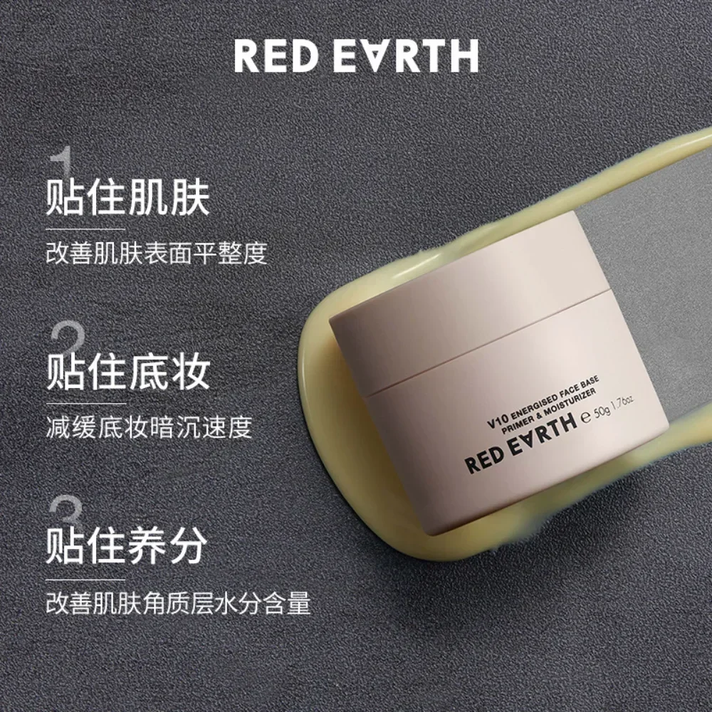 Redearth Energised Face Base Primer Orange Face Cream Makeup Prep Invisible Pore Moisturizing Hydrating Smoothing Skin Makeup