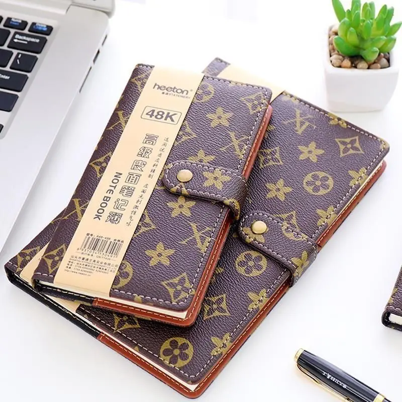 Business notebook work a6 portable notepad a5 retro hard surface copy buckle office book