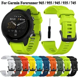 Sports Silicone Strap For Garmin Forerunner 955 965 Solar 945 935 745 Strap Replacement Wristband Bracelet Watchband