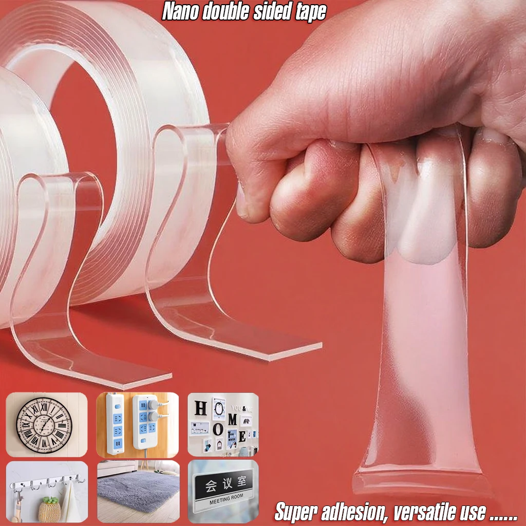 1-10m Ultra-strong Double Sided Nano Adhesive Tape Home Appliance Waterproof Wall Stickers Home Improvement Resistant Tapes