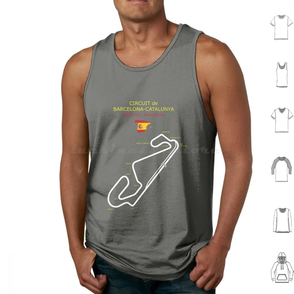 The Circuit De Catalunya Tank Tops Vest Sleeveless Circuit De Catalunya Circuit De Catalunya Grand Prix Grand Prix Circuit