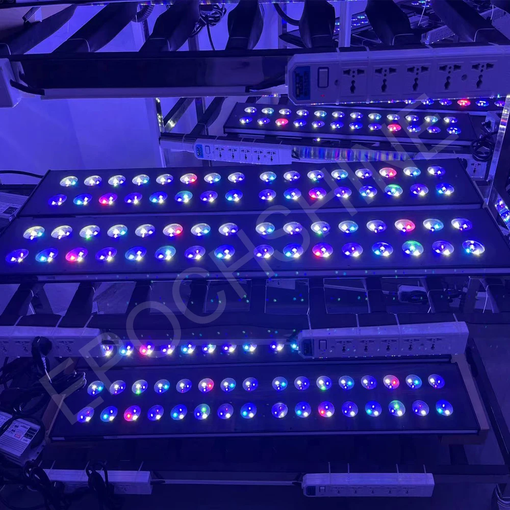 الأطياف 150 واط 240 واط الطيف الكامل LED حوض السمك ضوء واي فاي APP التحكم للبرمجة شروق الشمس غروب الشمس المرجان الشعاب المرجانية مصباح ليد