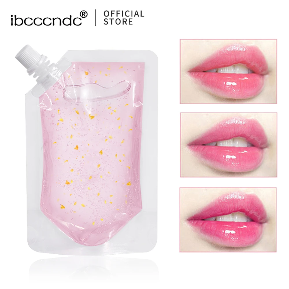 DIY Clear Lip Gloss Base Oil Color Change Lip Gloss with Gold Foil Moisturizing Lipstick Material Gel For Lip Gloss Base 100ml