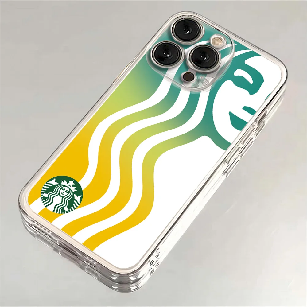 Fashion Brand PhonE CasE for IPhonE 16 15 14 13 12 11 Mini Pro Max X XR XSMax 7 8 Plus CoffEE-S-starbucks Soft TPU Back CovEr