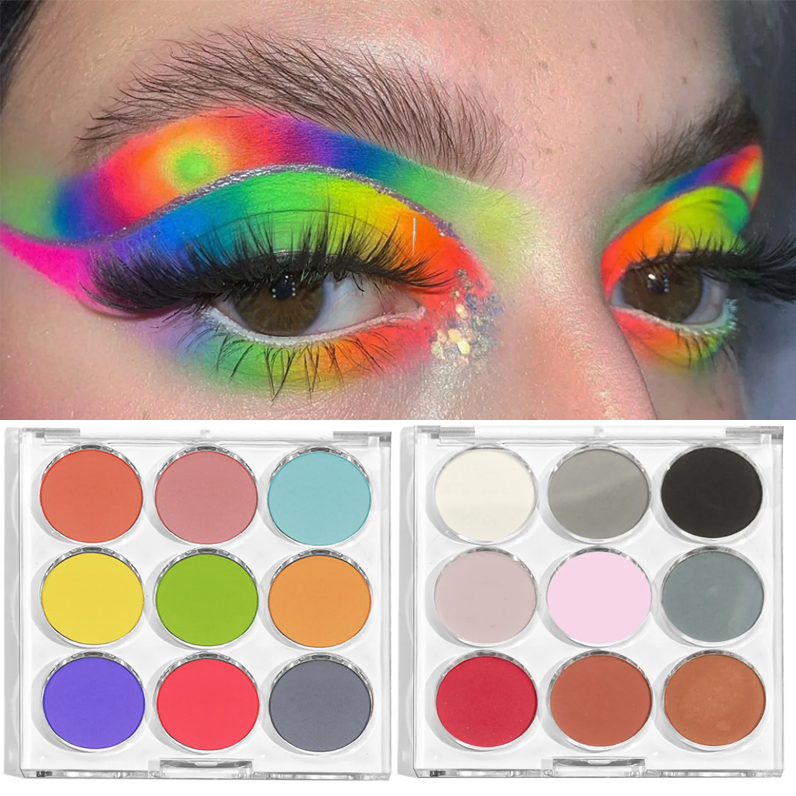 9-kleuren Nail Art Powder Set Chrome Nail Powder Chrome Nail Glitter DIY Nageldecoratie Glanzende Magische Spiegelafwerking Kunstgradiënt