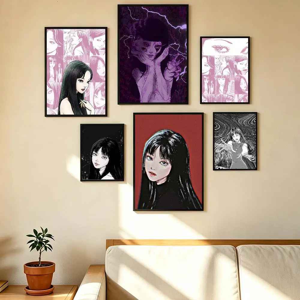 J-Junji Itos T-Tomies Poster Waterproof Wall Art Sticker For Bar Living Room Vintage Decor High Quality Print Gift