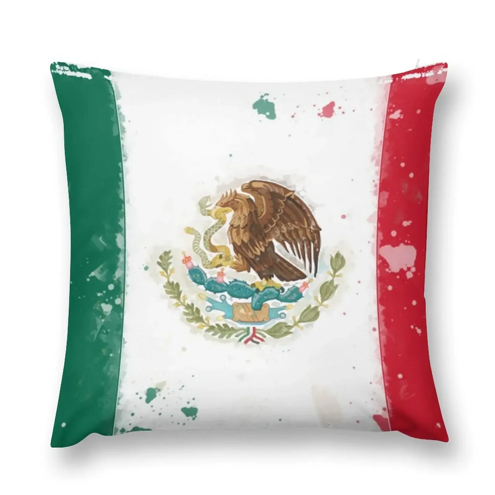 

Mexico Grunge Flag Throw Pillow Custom Cushion Photo anime girl Elastic Cover For Sofa Christmas Covers For Cushions pillow