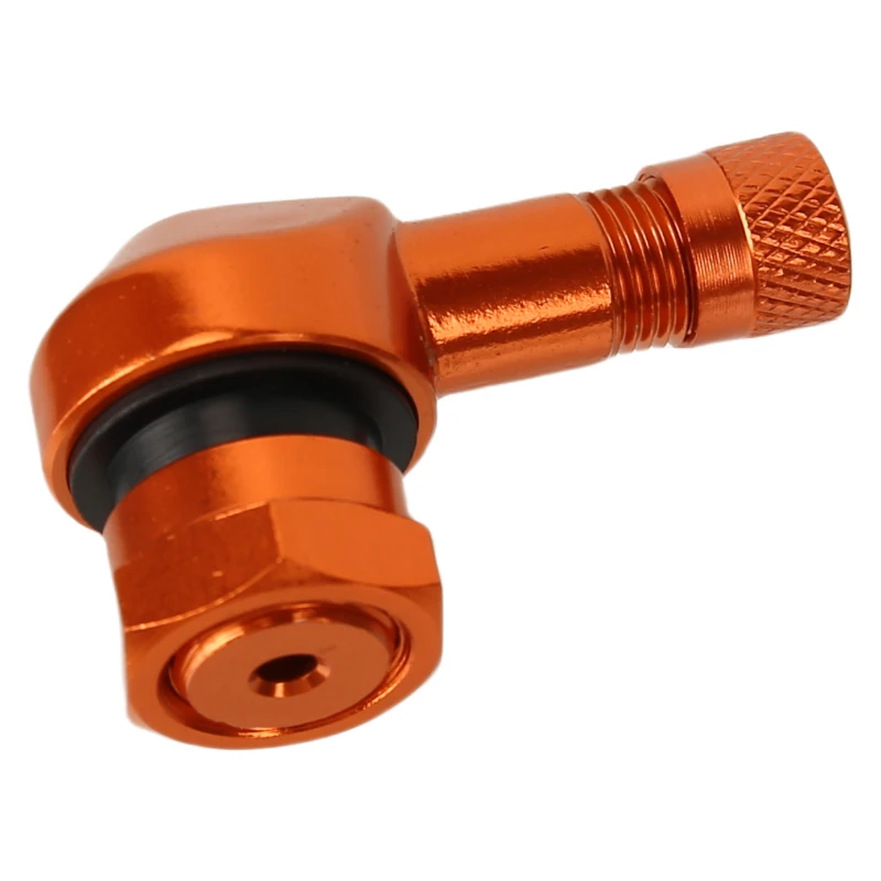 Motorcycle CNC Universal Orange Rim Wheel Valve Stems Tire Tyre Cap 90 Degree For  RC SMC R SUPER SMT ADVENTURE RC