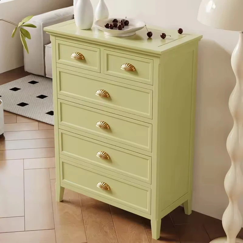 modernsimplesolid wood four drawers environmentally friendly large capacity cabinet fruit green locker living room bedroom