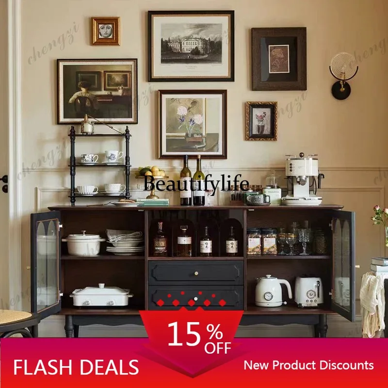 D80 Medieval style entrance hall entrance cabinet French living room decorative dining side cabinet living room locker
