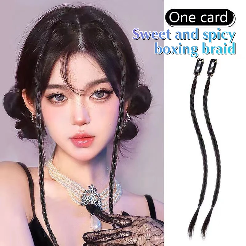 강한 BB 클립을 가진 끈으로 묶은 가발 여자를 위한 경량 상자 끈으로 묶은 포니테일 머리 조각