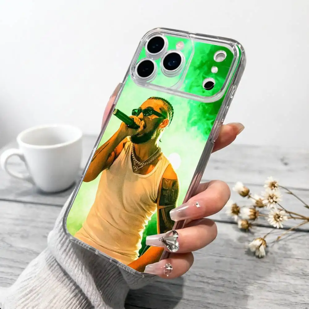 JC R-REYES Fashion Rapper Phone Case For iPhone 17 16e 16 15 14 13 mini Pro Max Air Plus Transparent Soft Cover