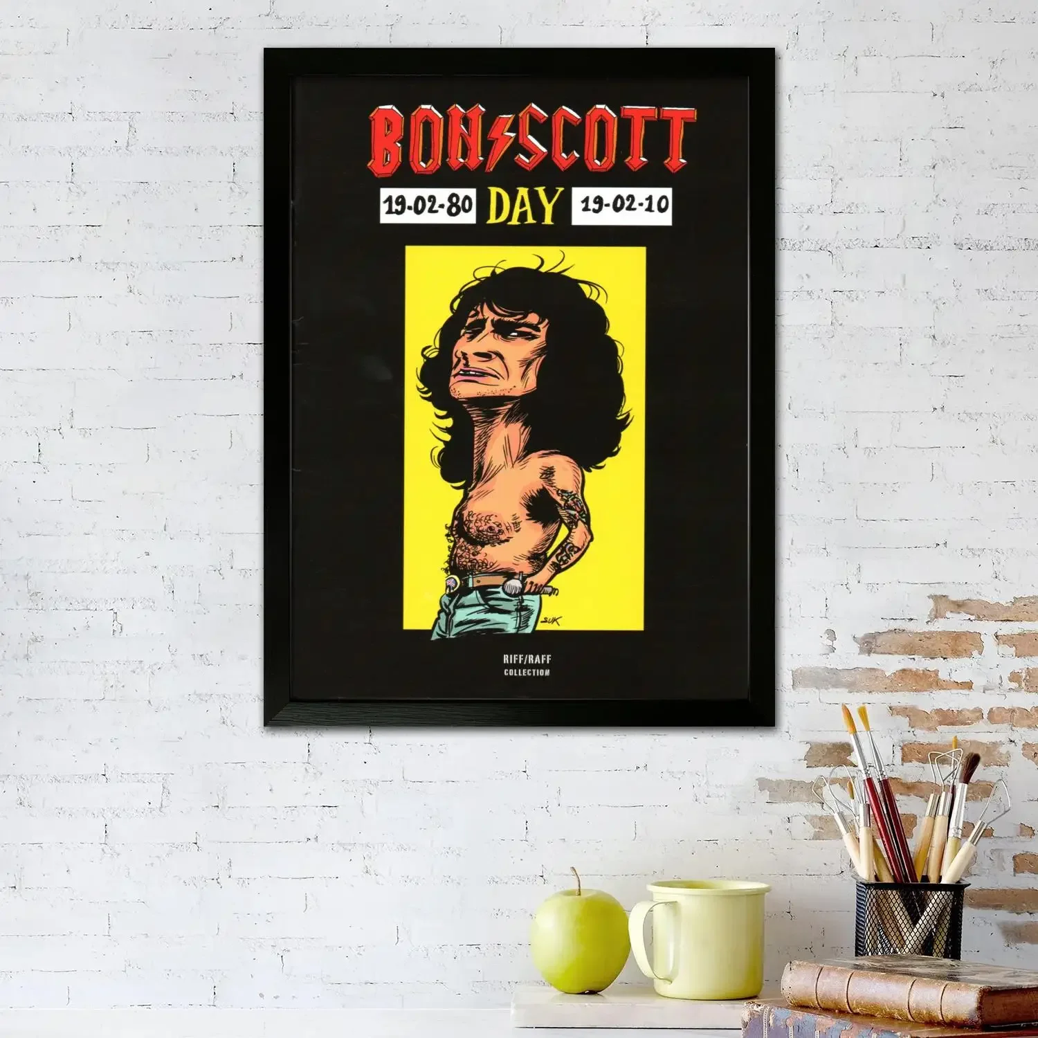 Bon Scott Canvas Art Poster and Wall Art, Picture Print, Modern Family Bedroom Decor, Posters,Decorative painting