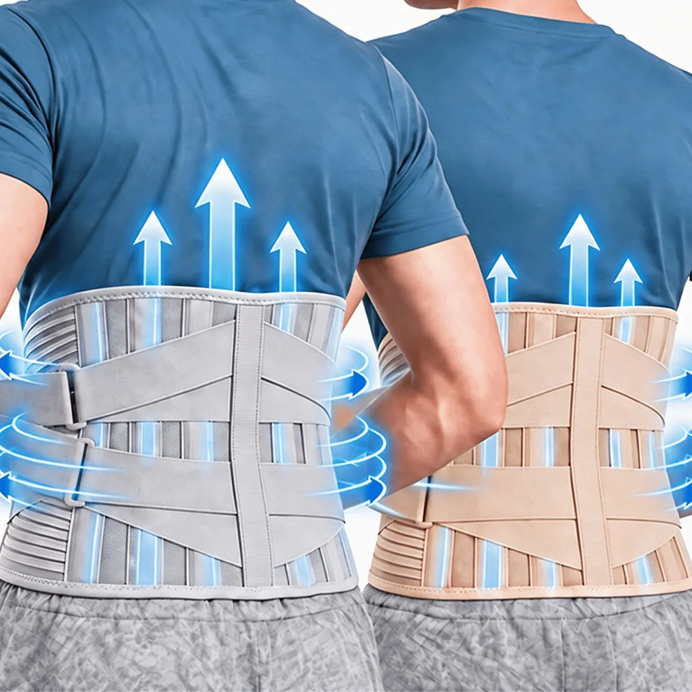 Adjustable Waist Support Belt with Plastic Support Strips, Breathable Comfort Waist Brace, Flexible Waist Band for Household