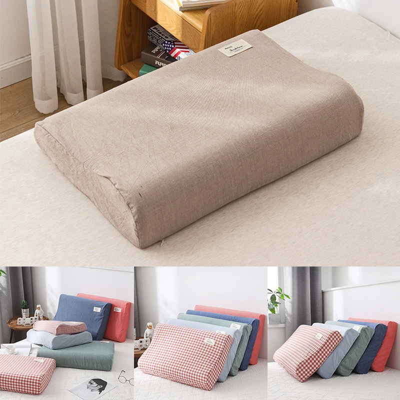 Nordic Printed Cotton Latex Pillowcase Bedroom Sleeping Memory Foam Pillows Case Washable Pillow Protector Cover 50*30cm/60*40cm