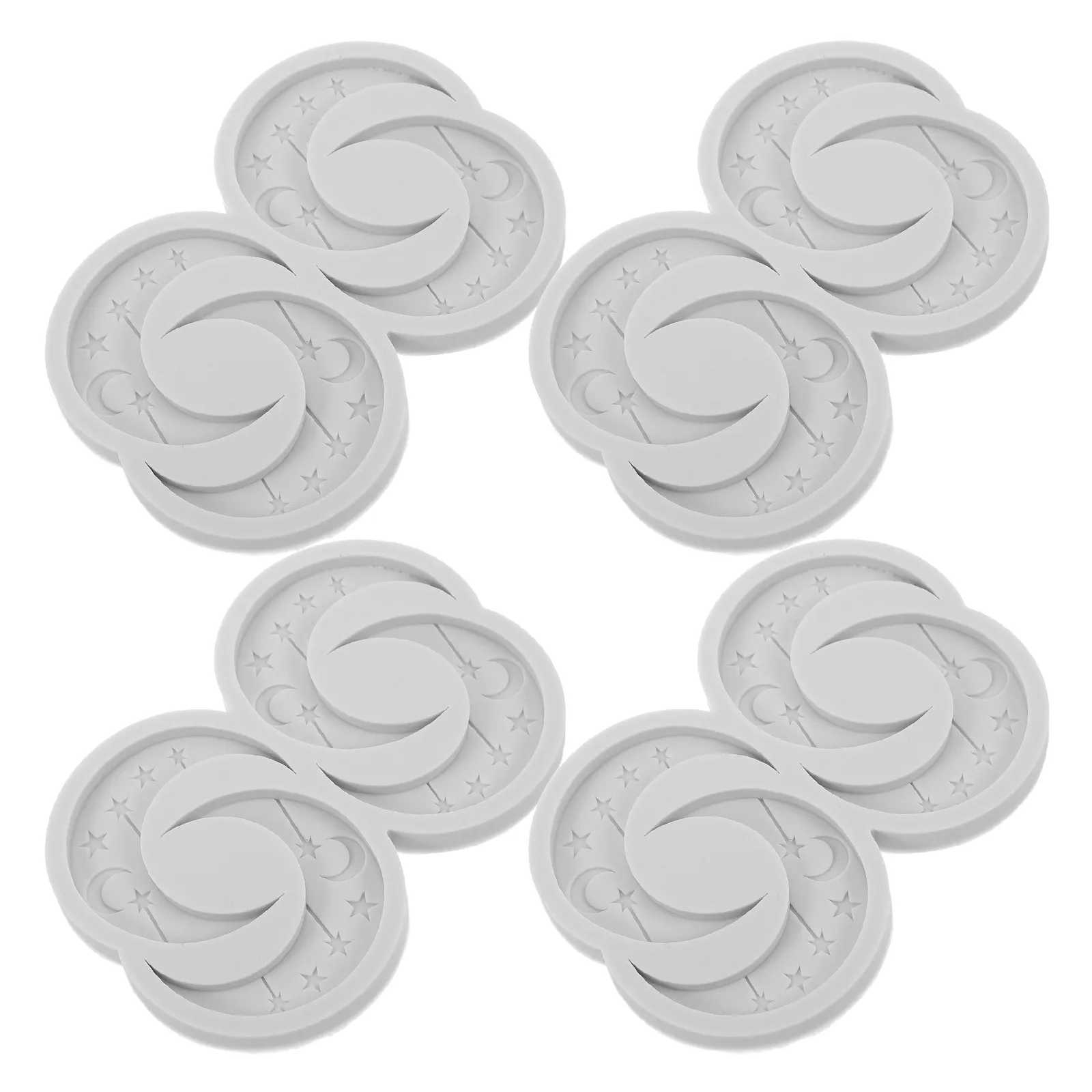 

Набор из 4 силиконовых форм для выпечки в виде луны и звезд для праздничного декора тортов на Ид, штампы для шоколада, конфет и печенья