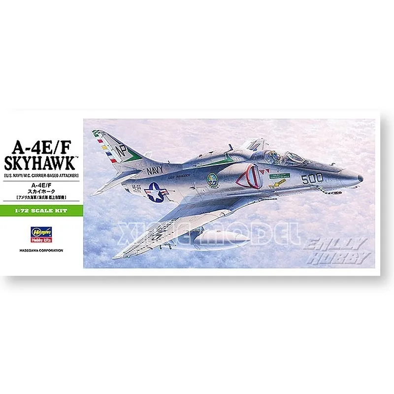 

Комплект пластиковой собранной модели самолета Hasegawa 00239 A-4E/F Skyhawk [США Темно-синий/M.C. Атака на основе переноски] 1/72