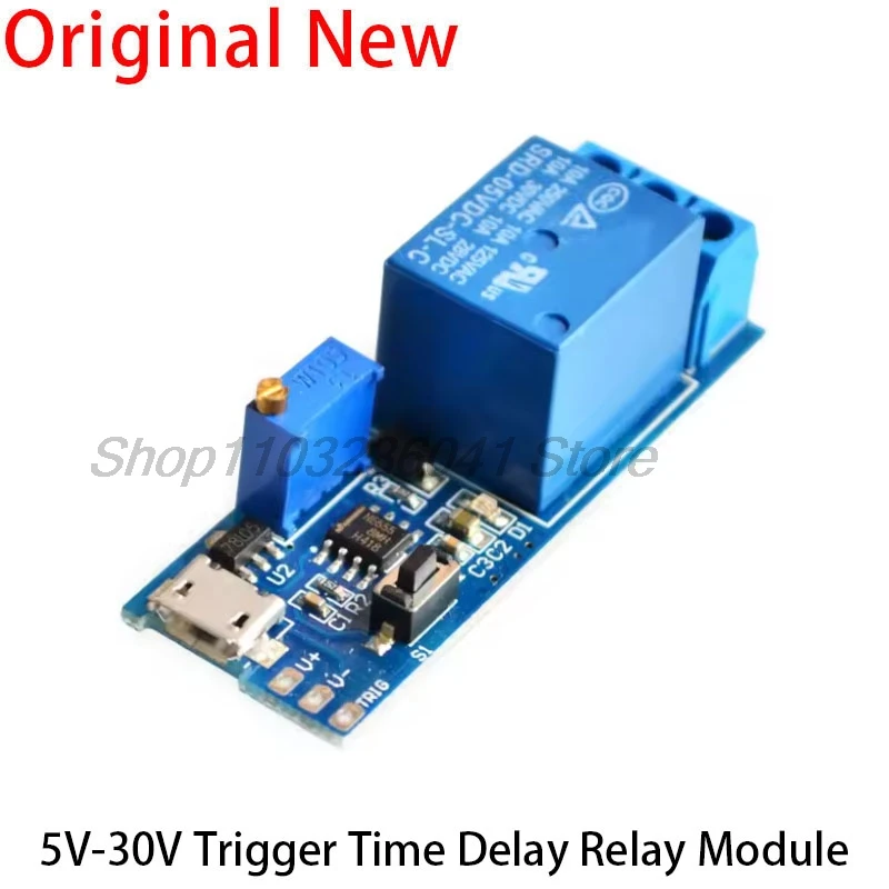 Wide Voltage 5V-30V Trigger Time Delay Relay Module Timer Module Delay Conduction Delay Switch