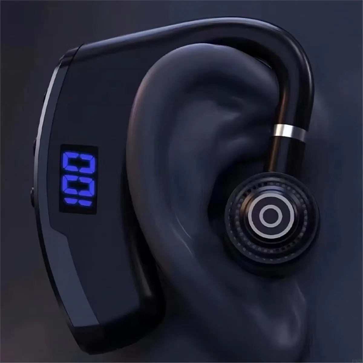 HOUSEHOLD*GOOD V9 Digital Display Headset Headphone Handsfrees Wireless Ear Hook Earphone Noise Reductions and Sweat Proof