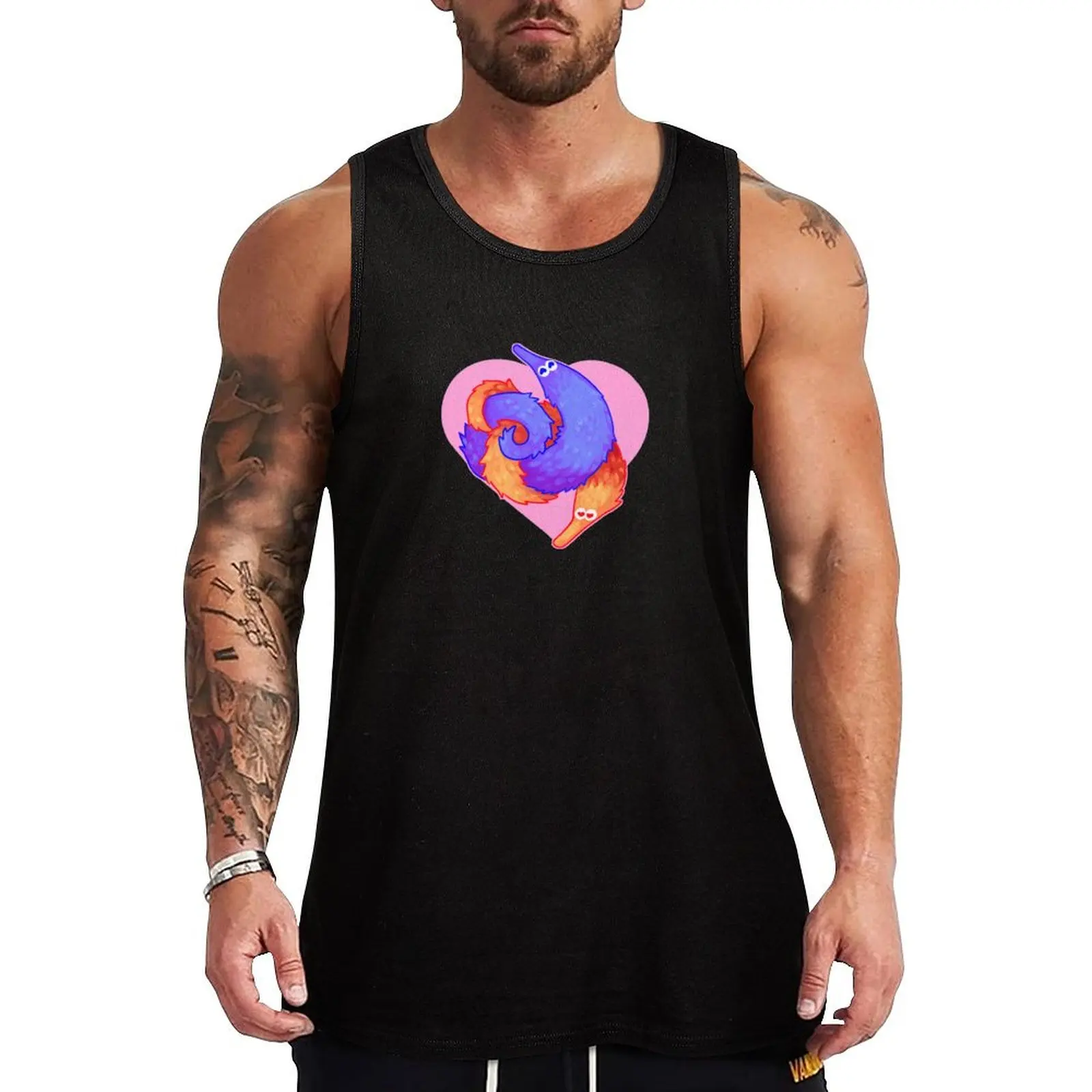 

worms in love Tank Top sleeveless gym shirts male Men's clothes quick-drying t-shirt muscle t-shirt