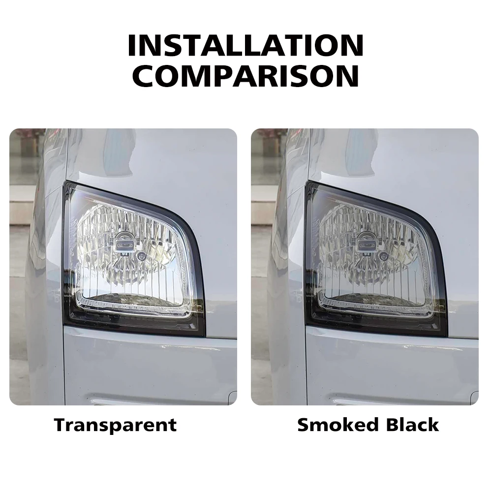 

For Wuling Air ev 2022-2026 Smoke Black High-Gloss Pre-Cut TPU Headlight Protective Film PPF Anti-Scratch Vinyl Wrap Cover Kit