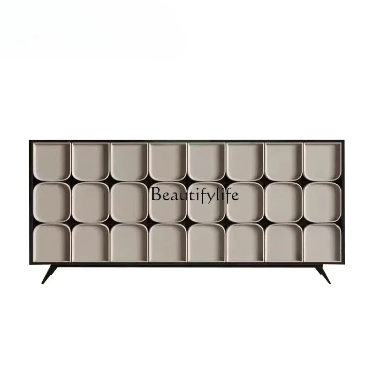 

ld 30Nordic paint side cabinet solid wood simple modern entrance storage storage wine cabinet