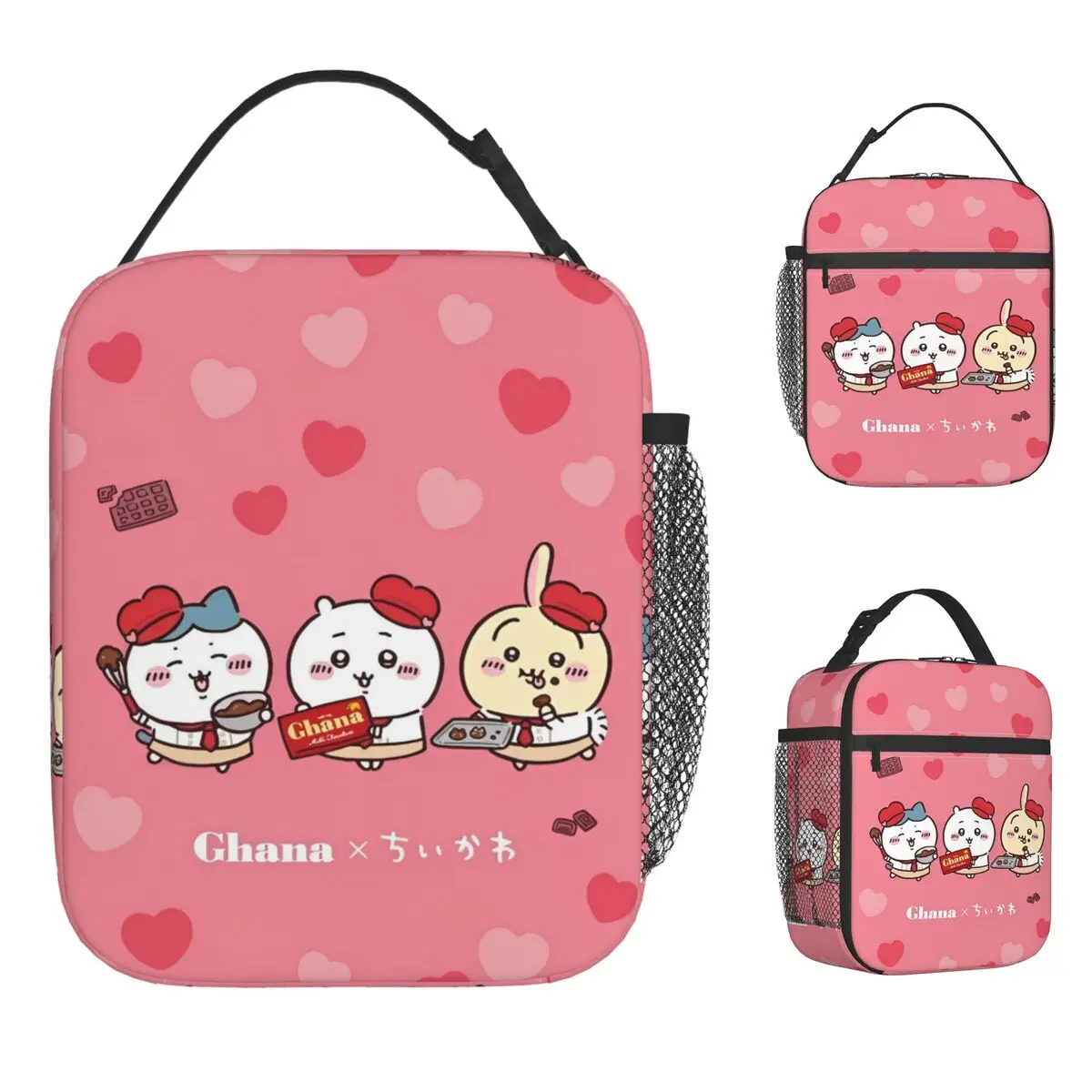 

Chiikawa Chocolate Insulated Lunch Bag High Capacity Reusable Cooler Bag Tote Lunch Box Office Travel Men Women