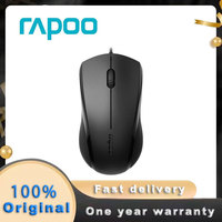 RAPOO N1600 Silent Wired Mouse 3 Buttons 1000 DPI Optical USB Computer Mouse For Office Home Laptop Desktop Computer Accessory