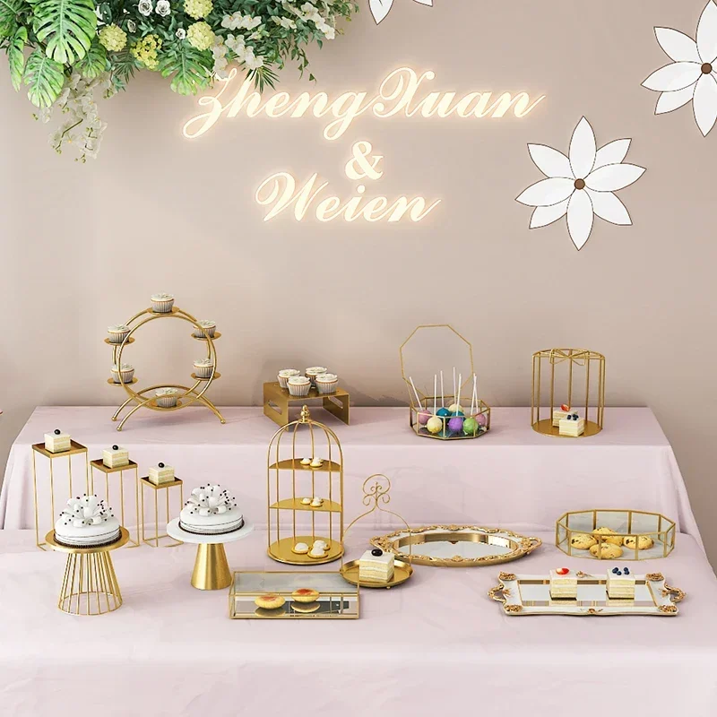 

Decorative Dessert Table Display Stand Decoration European-Style Cold Meal Tea Break Table Cake Dessert Tray