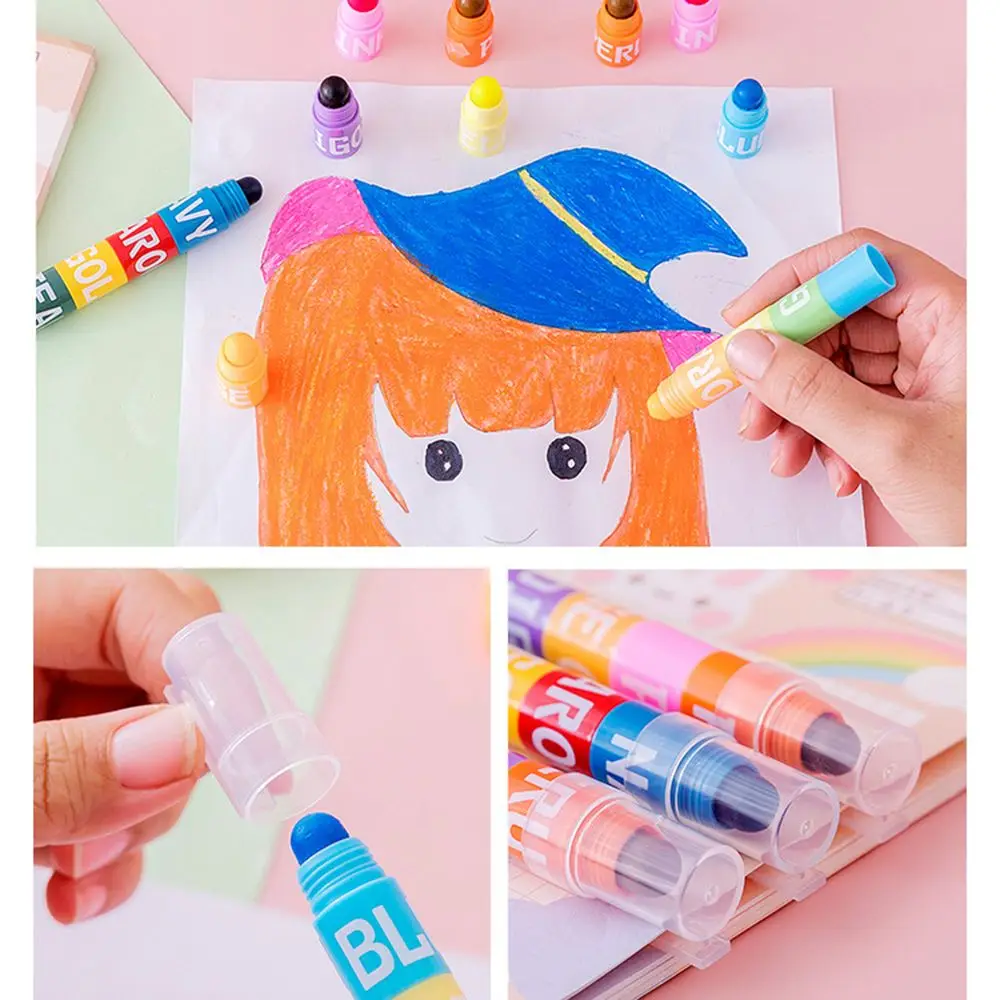

Jelly School Office Supplies Student Stitching Crayon Color pen Painting Pens Highlighter Marker Pen Solid Fluorescent Pen