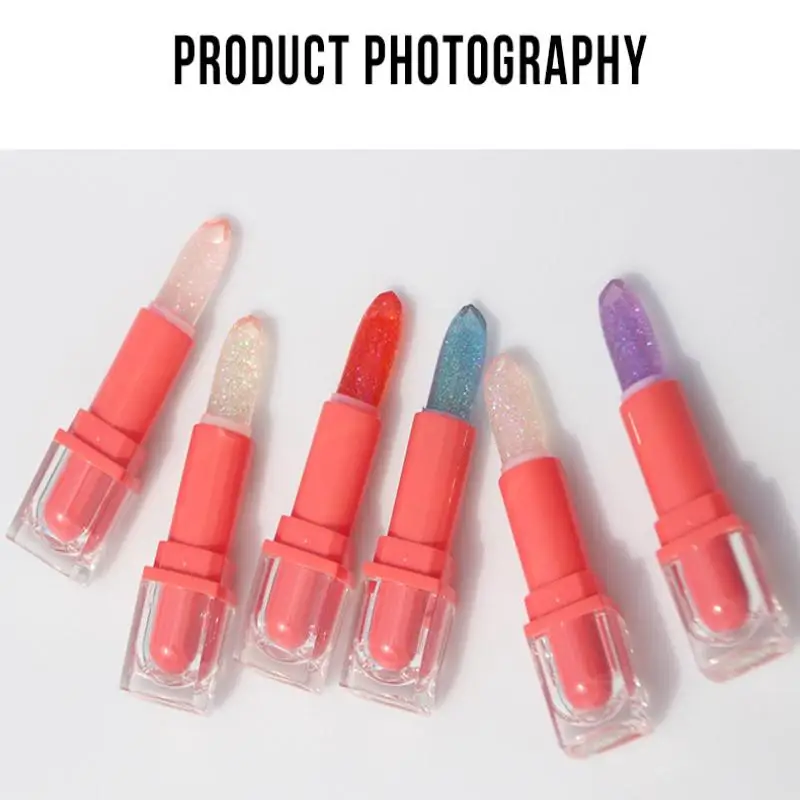 BSIMONE Rossetto Glitterato Balsamo Labbra Cambia Colore Trasparente Idratante Cristallo Gelatinoso Perlescente Volumizzante Lucidalabbra Cosmetico
