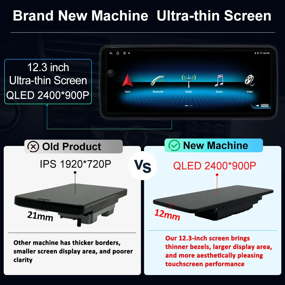 Android 16 System Stereo Car Multimedia Video Radio Player for Mercedes Benz E Class W212 2009 - 2016 Carplay GPS QLED Screen 4G
