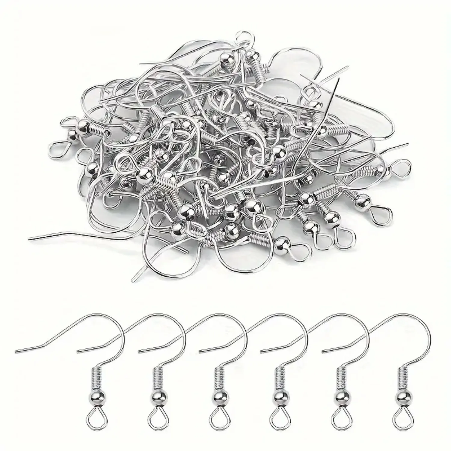 100pcs 20*17mm Silvery Antique bronze Ear Hooks Earrings Clasps Findings Earring Wires For Jewelry Making Supplies Wholesale