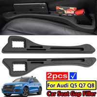 For Audi Q2 Q3 f3 8u Q4 Q5 SQ5 TDI 8r 80A Q7 4L 4M Q8 RS E-tron S-Line TT Car Seat Crevice Organizer Storage Seat Gap Filler