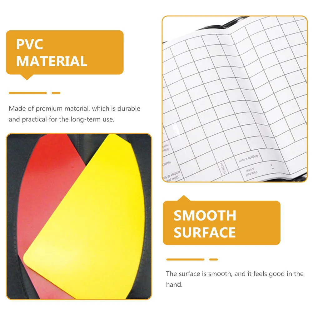 

2 комплекта портативных складных кошельков для судей с красными и желтыми карточками, легкие, прочные, профессиональные наборы для футбольных судей, принадлежности для матчей
