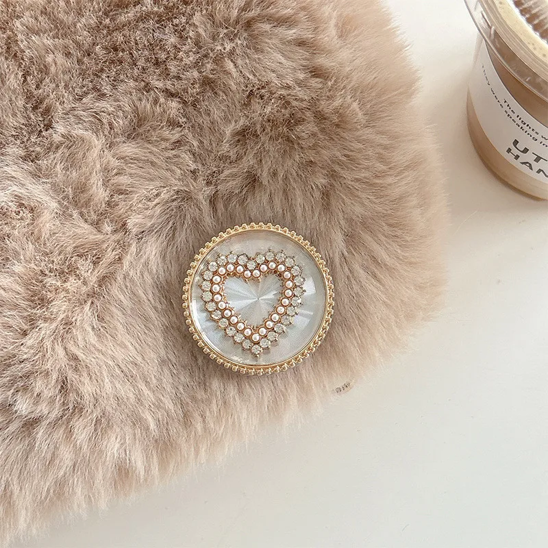 

Metal Diamond Pearl Heart Bow Fold Finger Grip Ring Mobile Phone Stand Holder For Iphone 13 16 17 Samsung Holder Stand Bracket