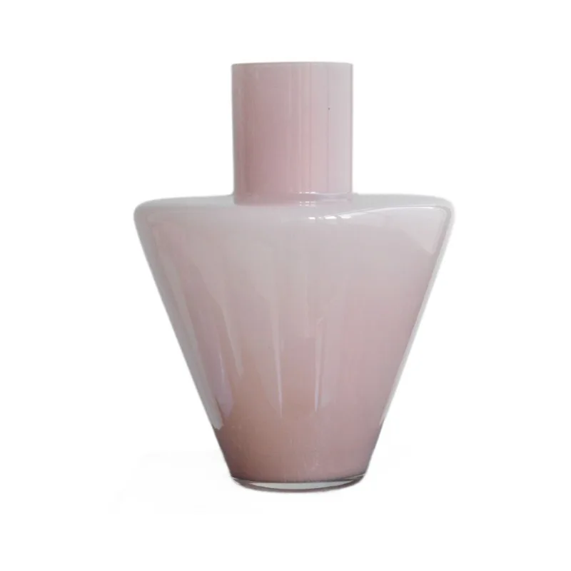 

High-end canna medieval glass vase ornament light luxury high-end living room desktop flower arrangement decoration