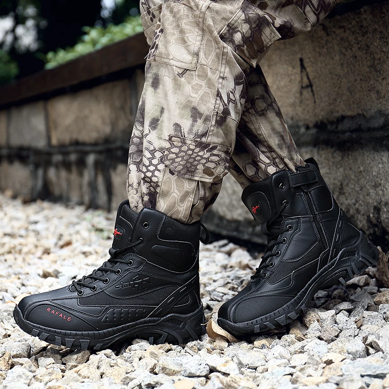 Мужские тактические ботинки, новые мужские армейские ботинки, походная обувь с высоким берцем для пустыни, уличная работа до щиколотки, женская безопасность, высокое качество, кемпинг