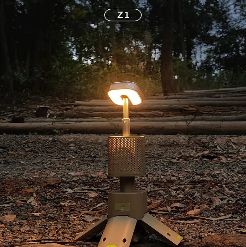 

New Product Factory Direct Sales Blue-tooth Audio Charger Outdoor Retractable Tripod 14000mah Rechargeable Outdoor Camping Light