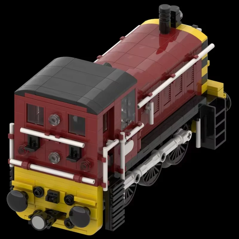 

MOC British 0-6-0 DM shunting locomotive, 711 building blocks (dark red paint, 8 inches wide) DIY science toy set MOC-181418