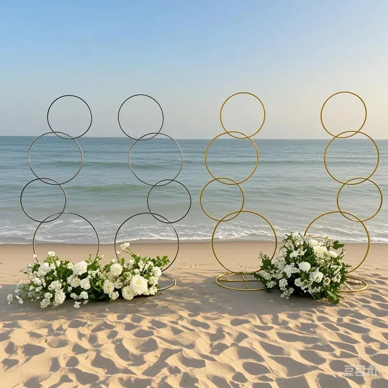 

Wedding Props, Iron Flower Racks Background, Circular Ring Road, Wedding Decoration, Floral Ornaments, Square Circle Backdrop 2