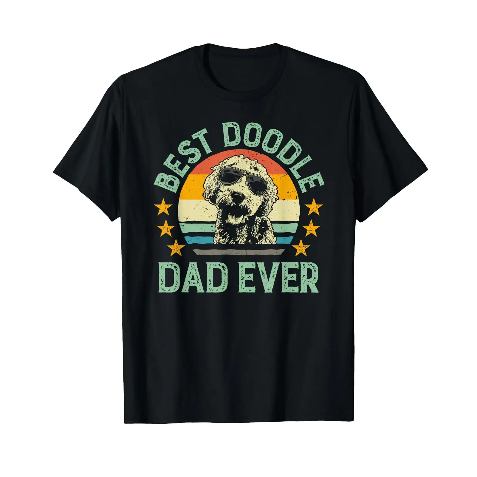 T-shirt Goldendoodle rétro vintage délavé pour homme, le meilleur t-shirt Doodle Dad Ever, vêtements décontractés de créateur, haut pour tous les jours, streetwear homme