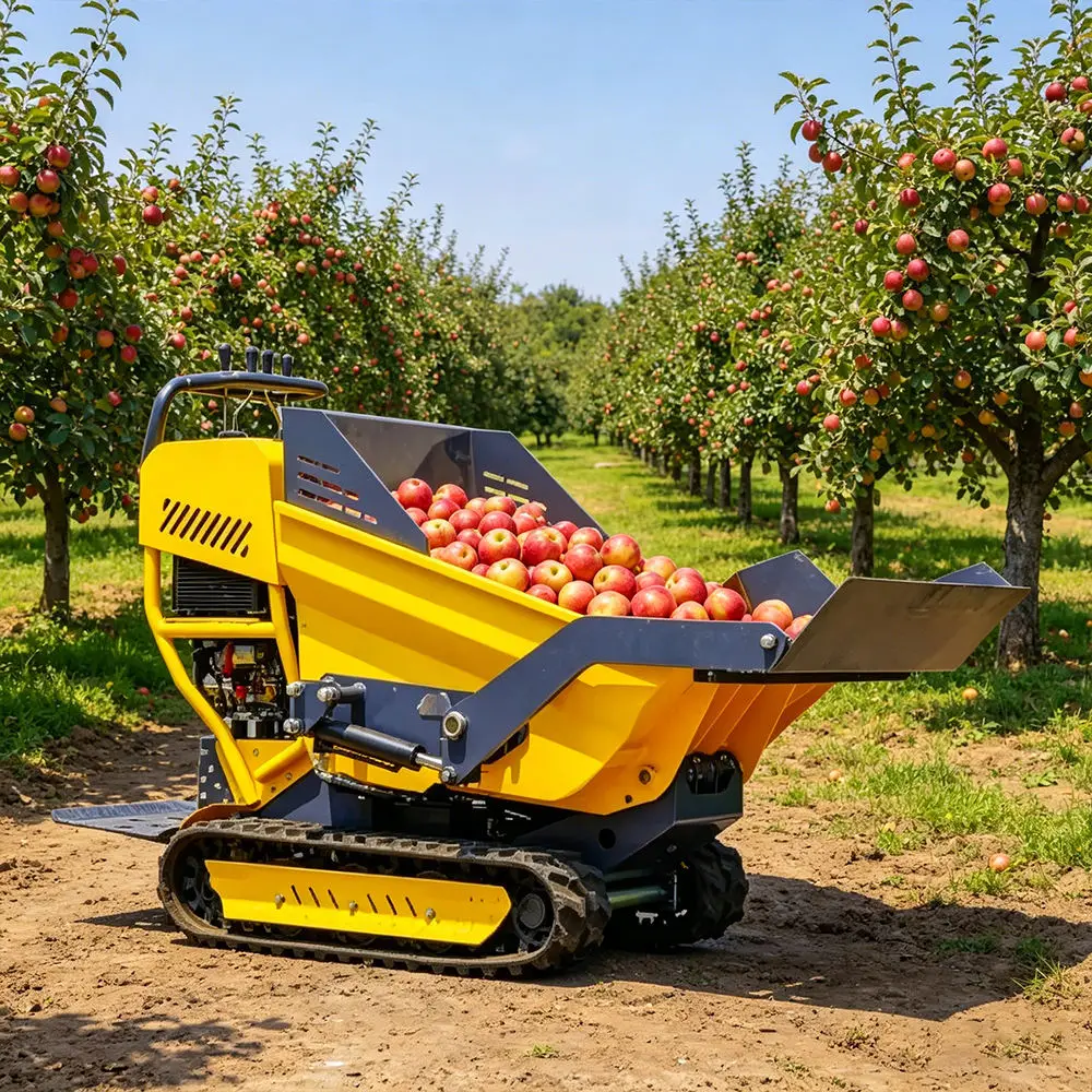 Mini Dumper Tracks Loaders Mini Track Loader Self Loading Crawler Dumper Hydraulic High Lift for Vineyard Harvesting