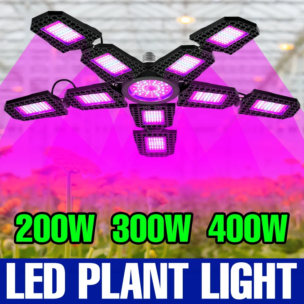 

400W E27/E26 LED Full Spectrum Grow Light Bulb Plants Cultivation Lamp For Indoor Greenhouse Tent Succulent Cactus Hydroponics
