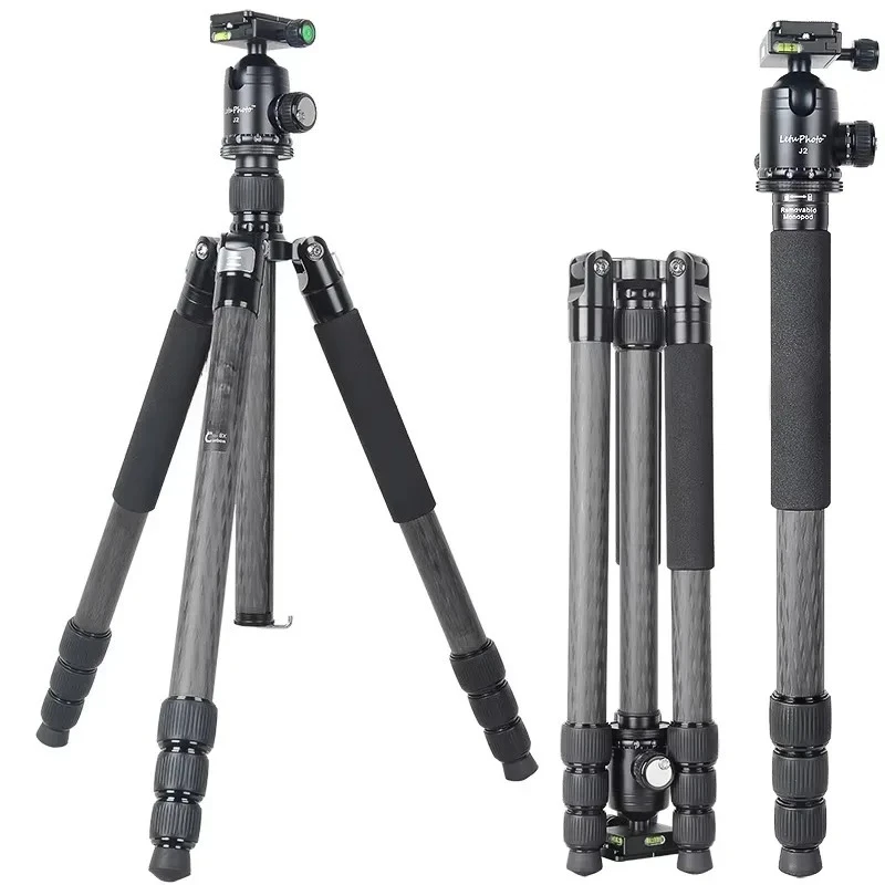 

Штатив L-334C+J2 из углеродного волокна - легкий дорожный штатив для DSLR/беззеркальных камер/смартфонов с шаровой головкой и быстрым креплением