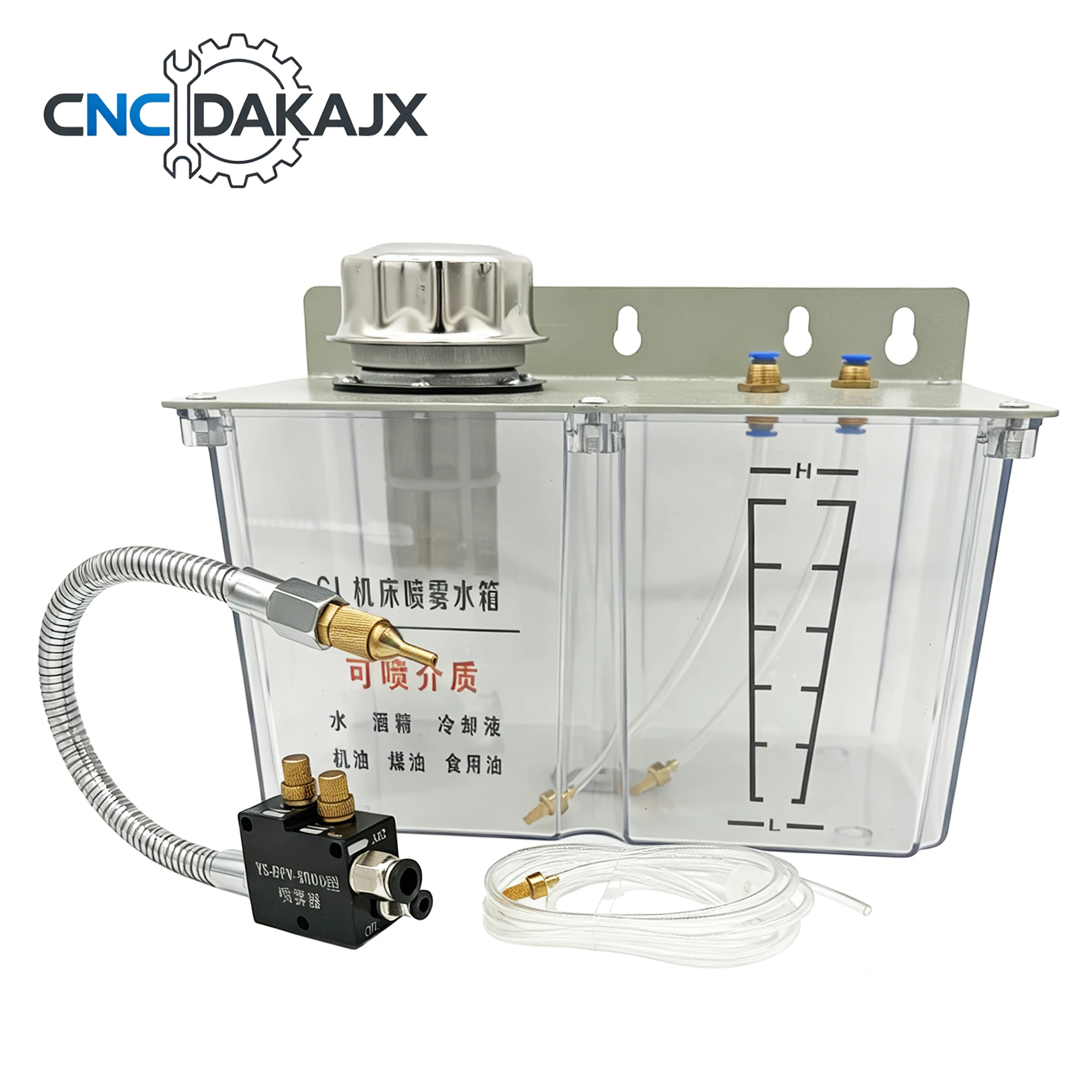 6L CNC Lubrication Water Tank Complete Set With Cooling Pump 6mm Outer Diameter Oil Pipe Lathe Milling Engraving Machine Cutting