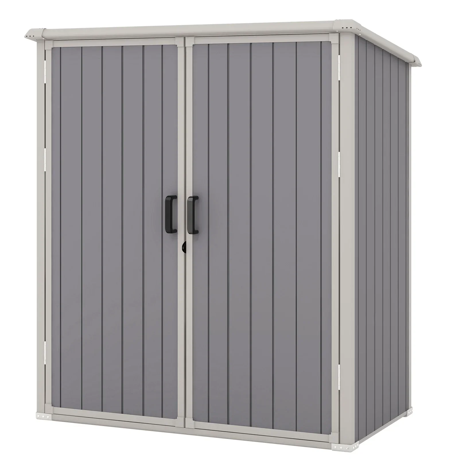 2026 Lockable Outdoor Patio Storage Cabinet Waterproof Balcony Shed Garden Storage Easily Assembled Resin Frame Rot Proof Featur