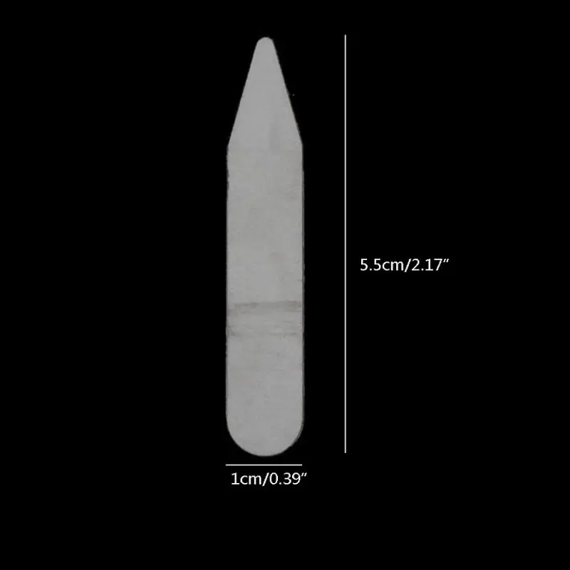 50JB 200 ชิ้นชุดพลาสติกโปร่งใสปลอกคอ Stiffeners Stays กระดูกชุดสำหรับชุดชายเสื้อของขวัญวันพ่อ clear